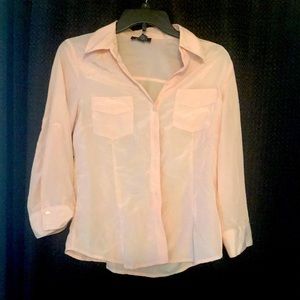 A byer sheer pink blouse